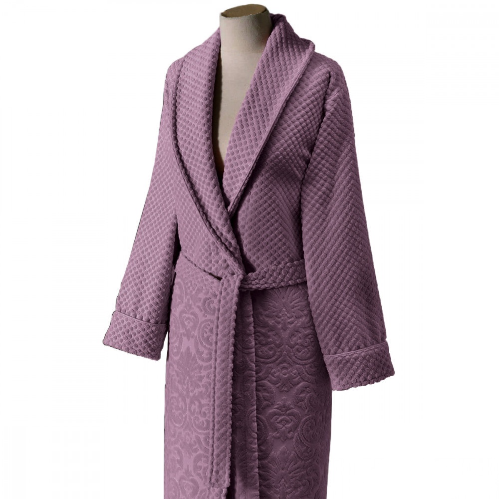 Махровый халат женский Tivolyo Home Лиза, M, фиолетовый