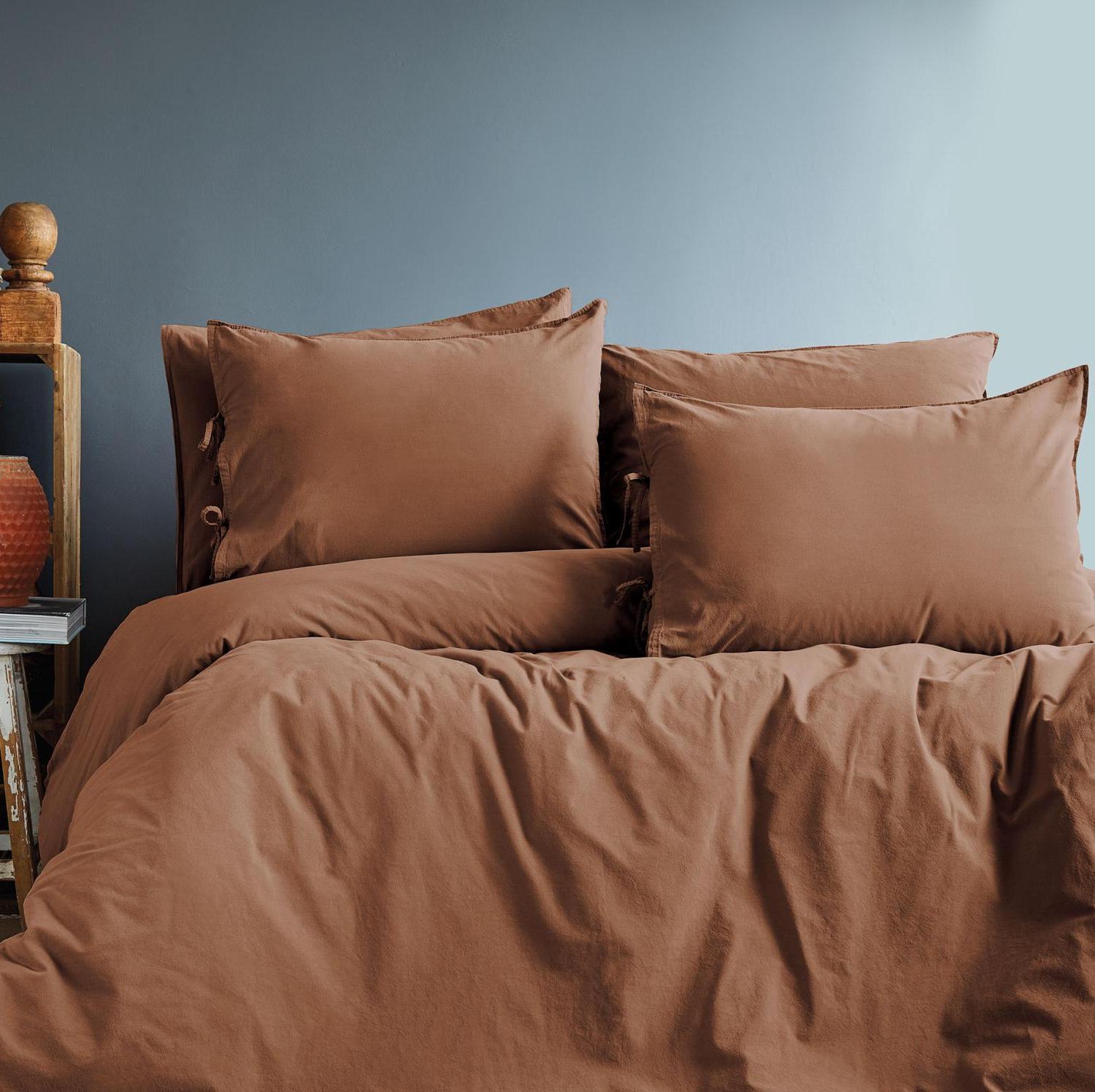 Постельное белье Issimo Home Саванна, теракот, евро, поплин купить