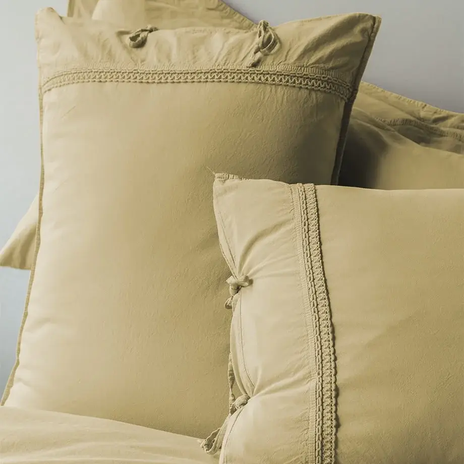 Постельное белье Issimo Home Дропе, сафрон, евро, поплин купить