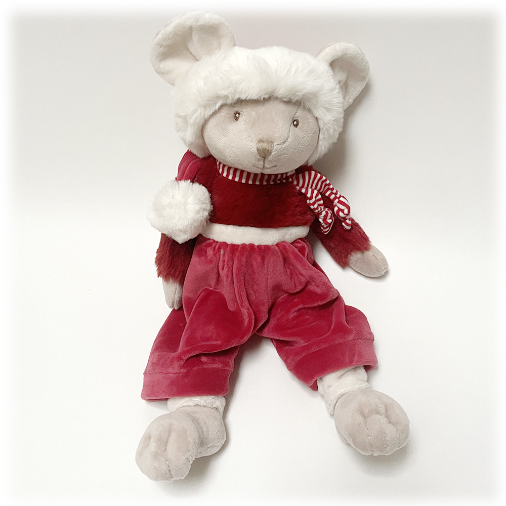 Мягкая игрушка Bukowski Мышь "Christmas Henry" в красных штанах, 30см