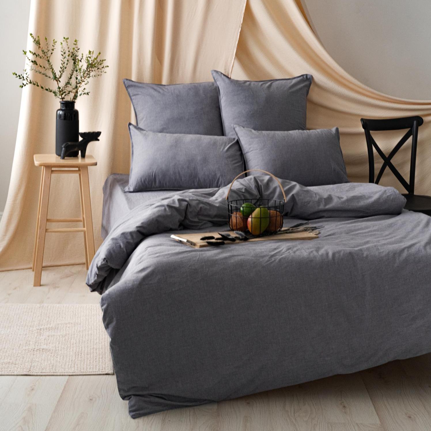 Постельное белье MOYЁ HOME Grey, семейный, перкаль купить