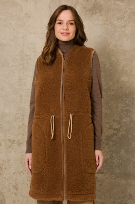 Жилет WoolHouse Асти 100% шерсть, 52, коричневый