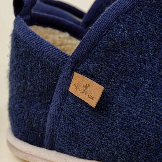 Тапочки WoolHouse Стем, 38-39, синий, шерсть купить