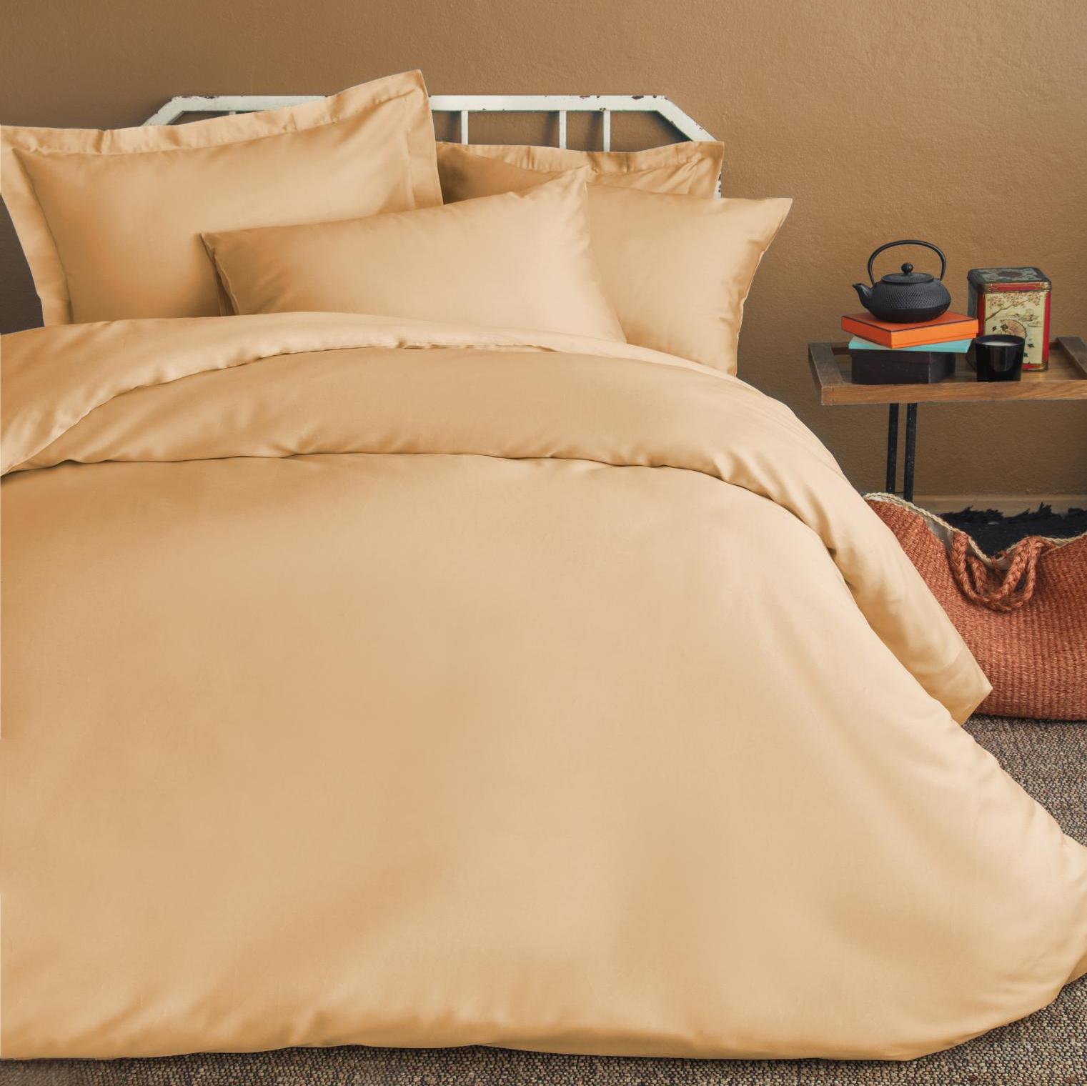 Постельное белье Issimo Home Симпли, персик, евро, сатин DELUXE купить