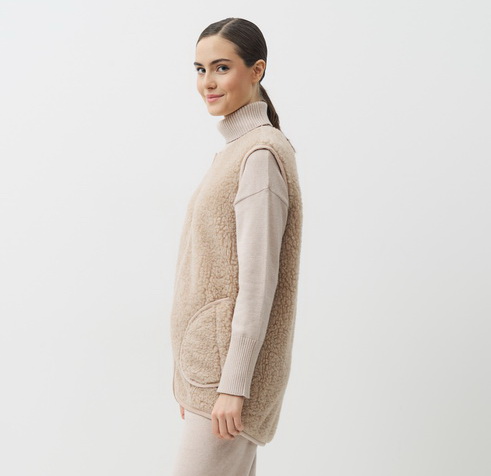 Жилет WoolHouse Бари жен, шерсть, бежевый купить