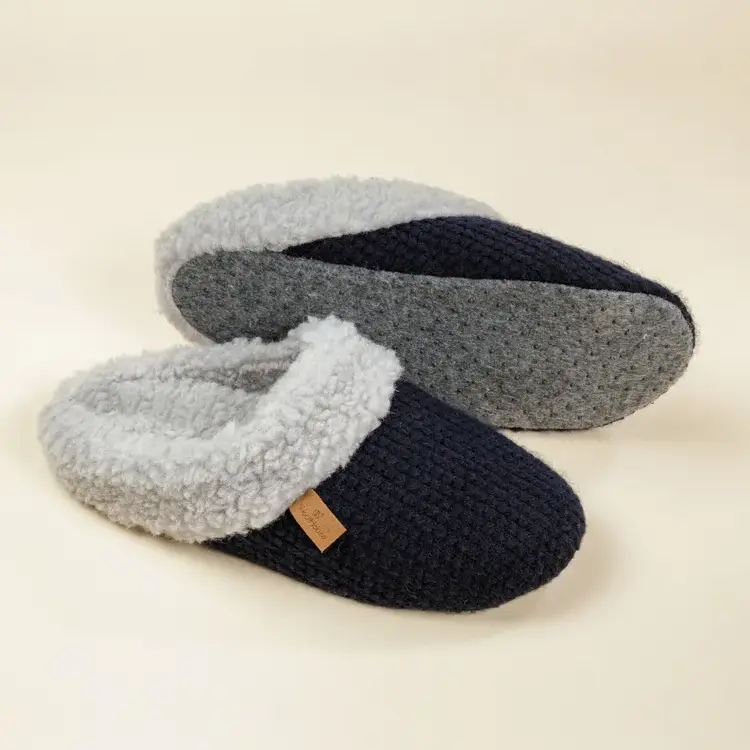 Тапочки WoolHouse Инка, 39-40, синий, шерсть купить