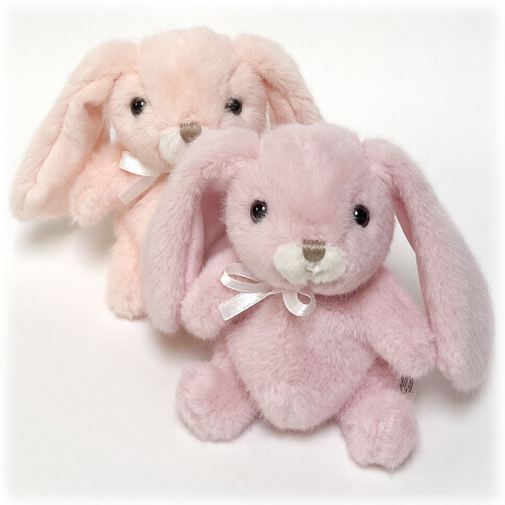 Мягкая игрушка Bukowski Брелок-заяц "Bouncy Bunny", персиковый, 10см