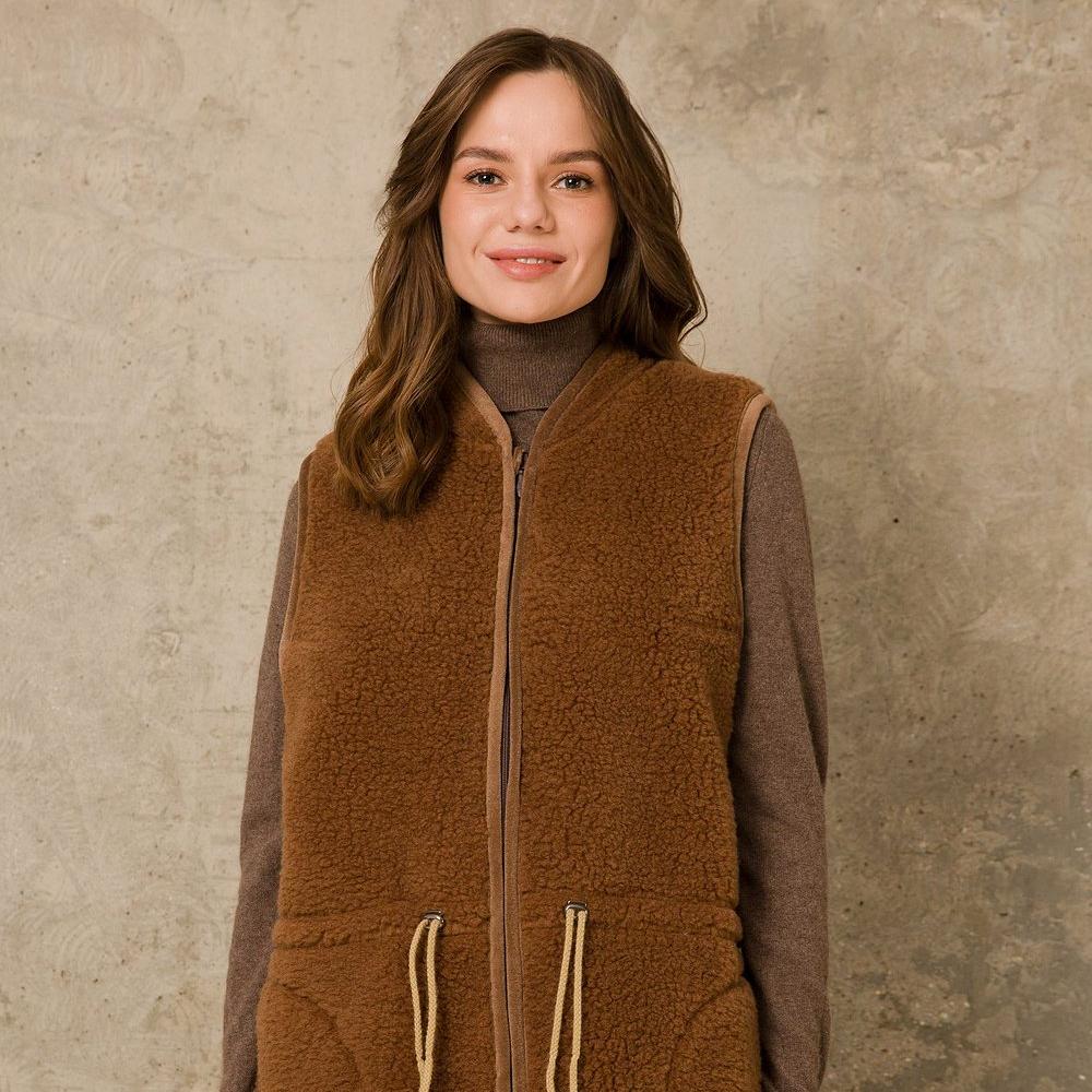 Жилет WoolHouse Асти, шерсть, коричневый купить