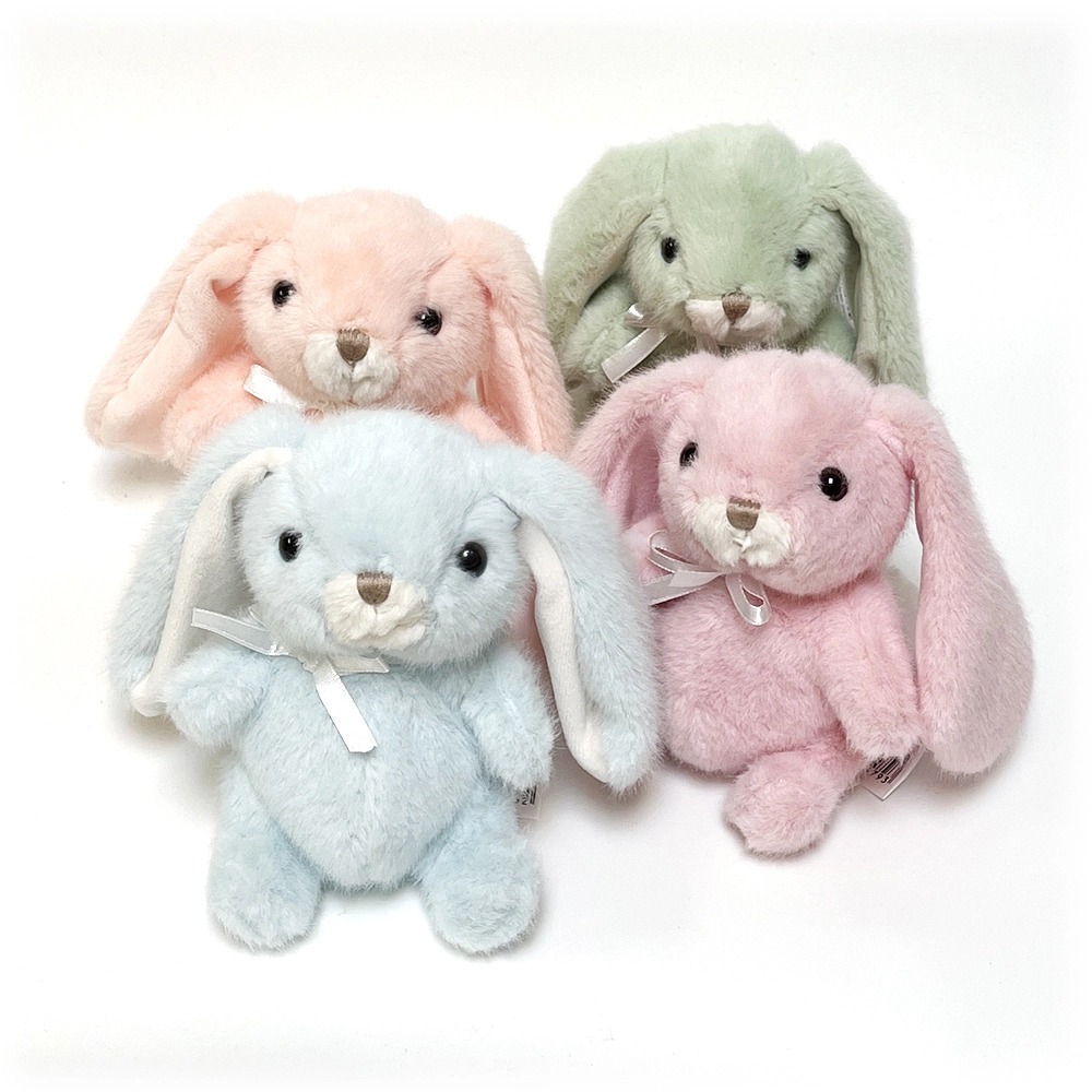 Мягкая игрушка Bukowski Брелок-заяц "Bouncy Bunny", персиковый, 10см