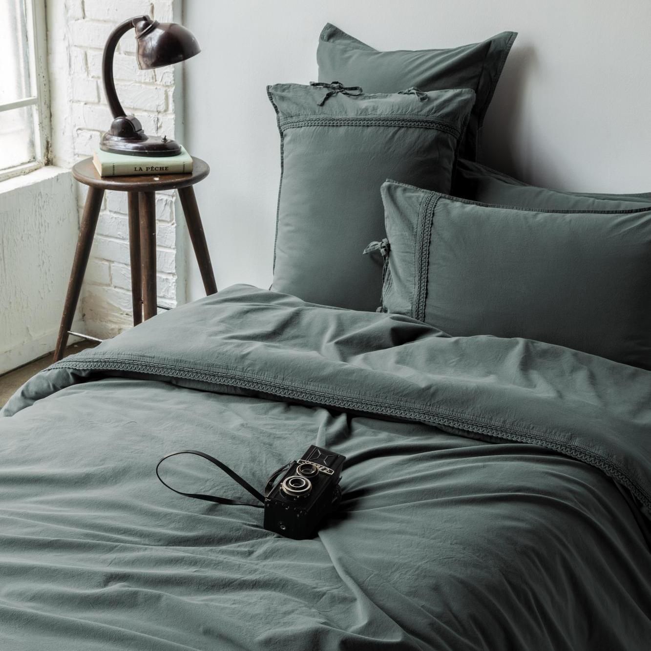 Постельное белье Issimo Home Дропе, серый, евро, поплин купить