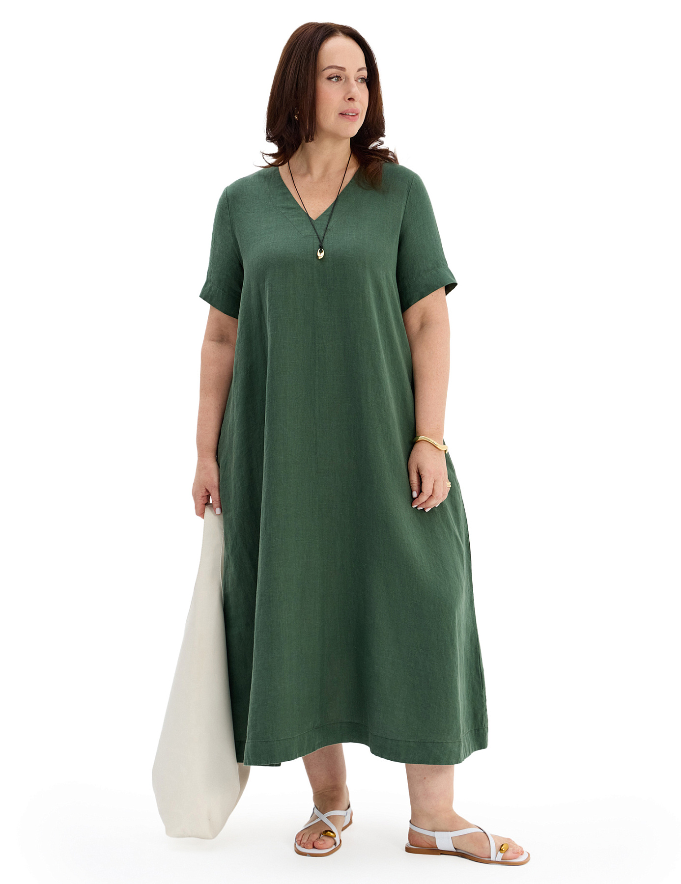 Платье Norveg Plus size, оливковый купить