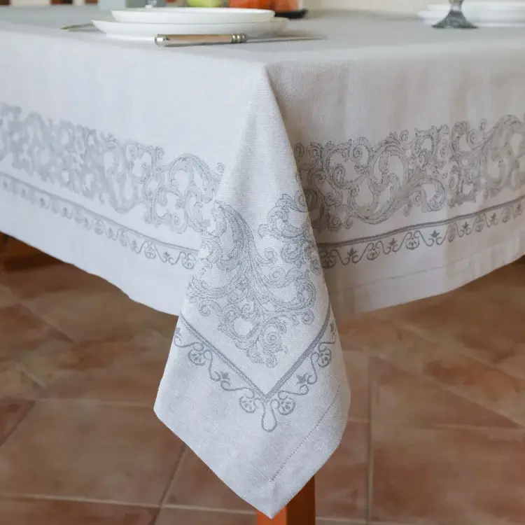 Скатерть Assorti Comfort Ампир, 140х240, жаккард, серый купить