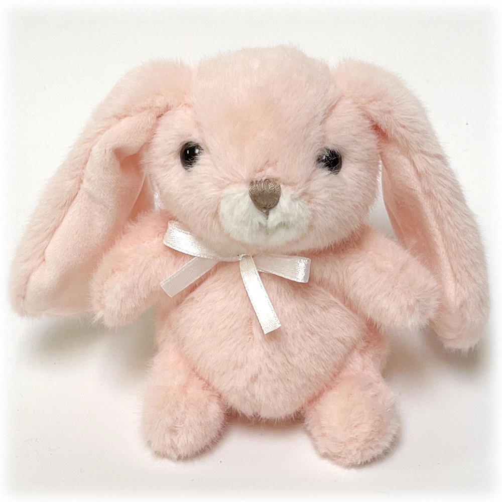 Мягкая игрушка Bukowski Брелок-заяц "Bouncy Bunny", персиковый, 10см