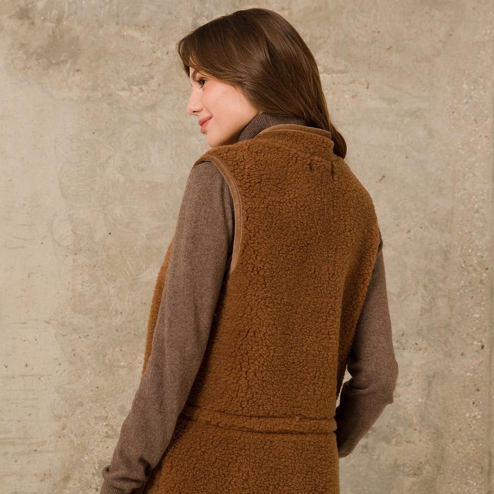 Жилет WoolHouse Асти, шерсть, коричневый купить