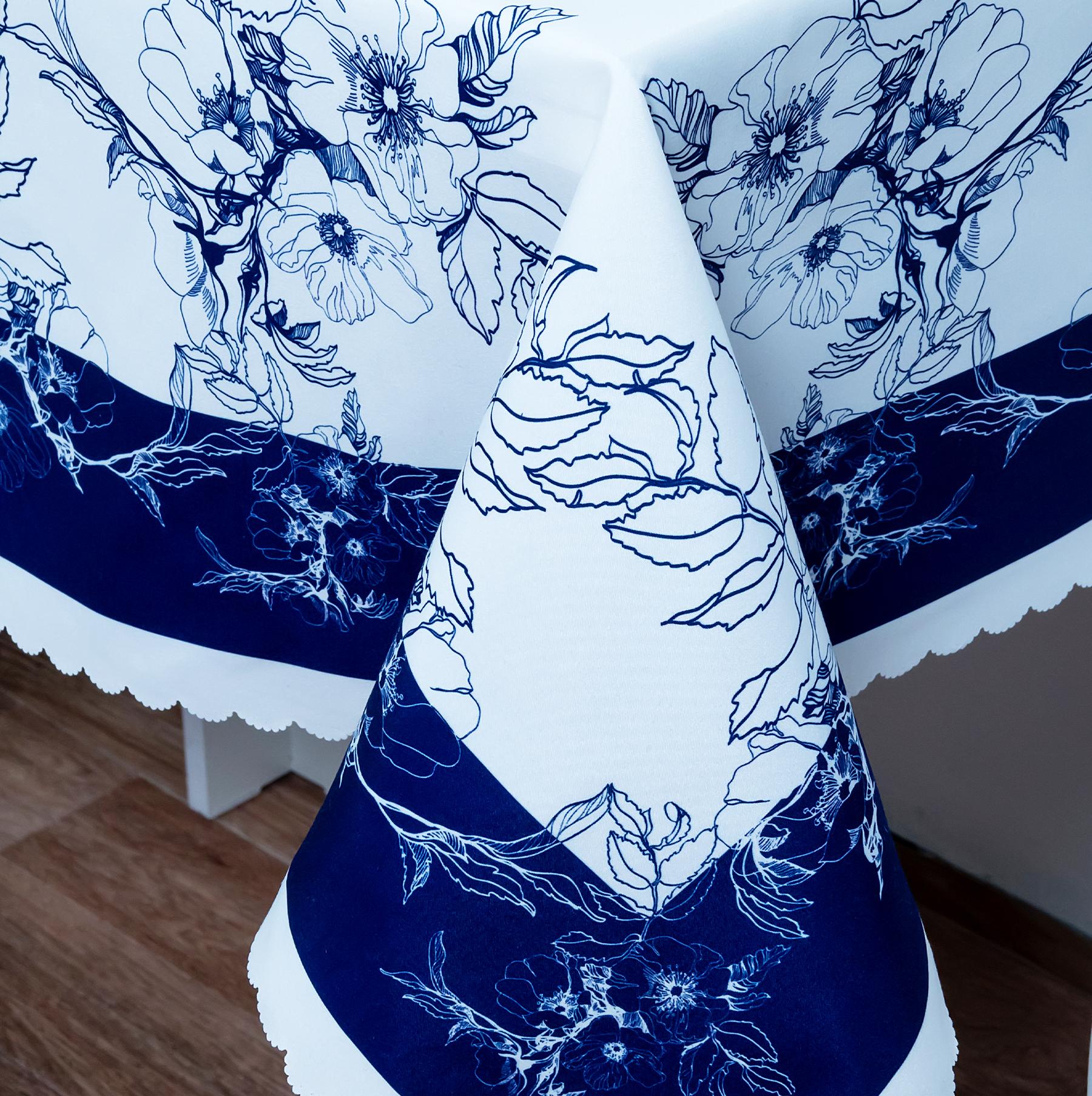 Скатерть Assorti Comfort Валери, 110х140, 100гр/м2, синий купить