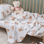 Детское постельное белье с пледом MOYЁ HOME Teddy, муслин купить