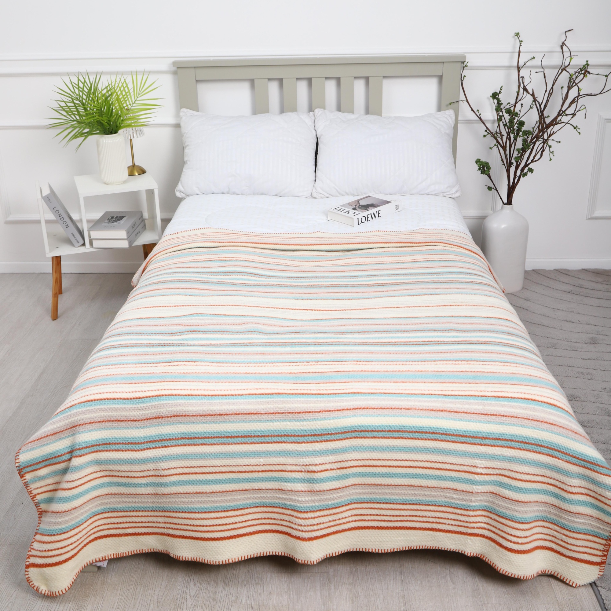 Плед Assorti Comfort Ривьера, 150х200, хлопок, голуб купить