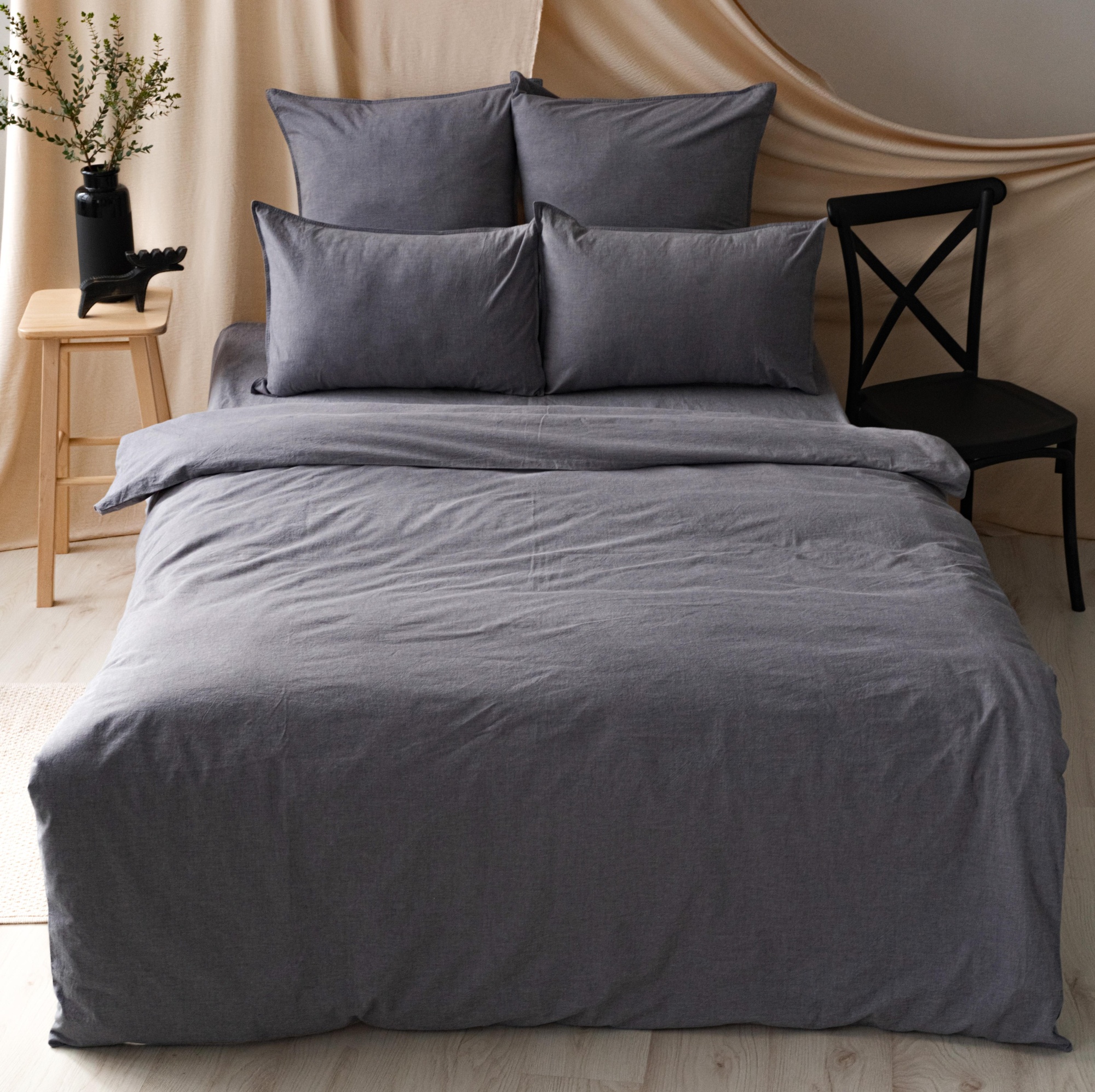 Постельное белье MOYЁ HOME Grey, семейный, перкаль купить