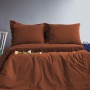 Постельное белье Issimo Home Дайзи, теракот, евро, поплин купить