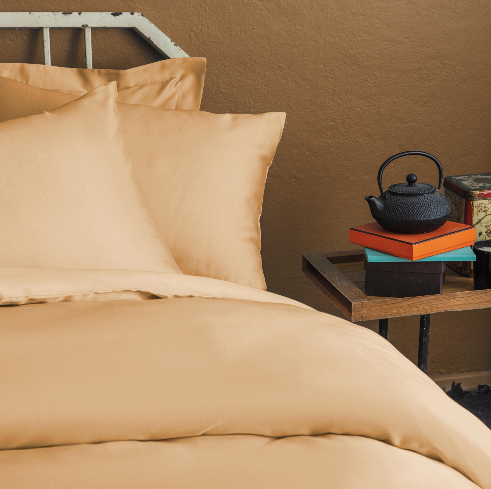 Постельное белье Issimo Home Симпли, персик, евро, сатин DELUXE купить