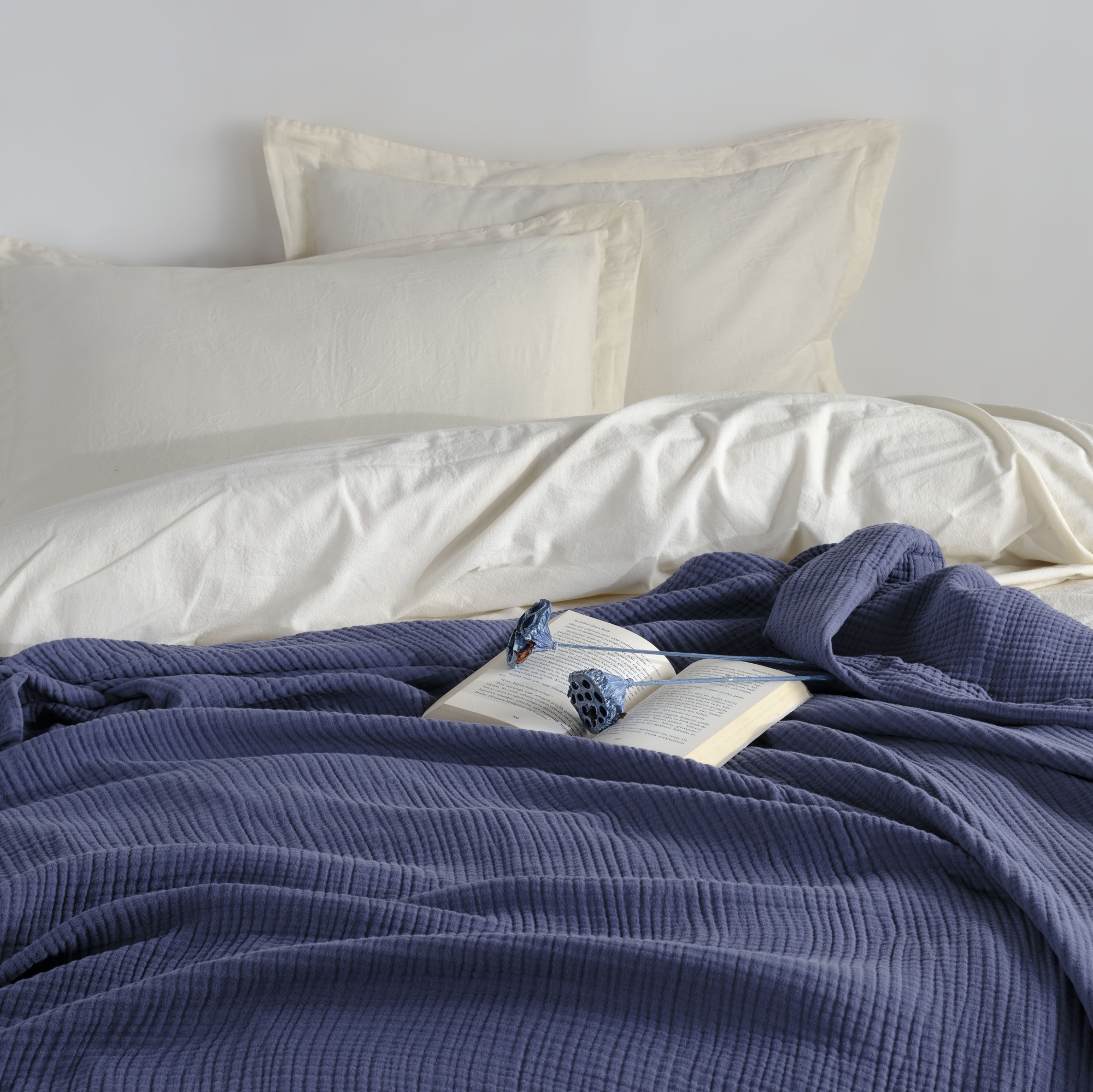 Плед Moye home  Indigo, 130х170, муслин купить