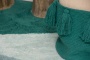 Корзина Lorena Canals, с кистями, 30х45, изумрудный купить
