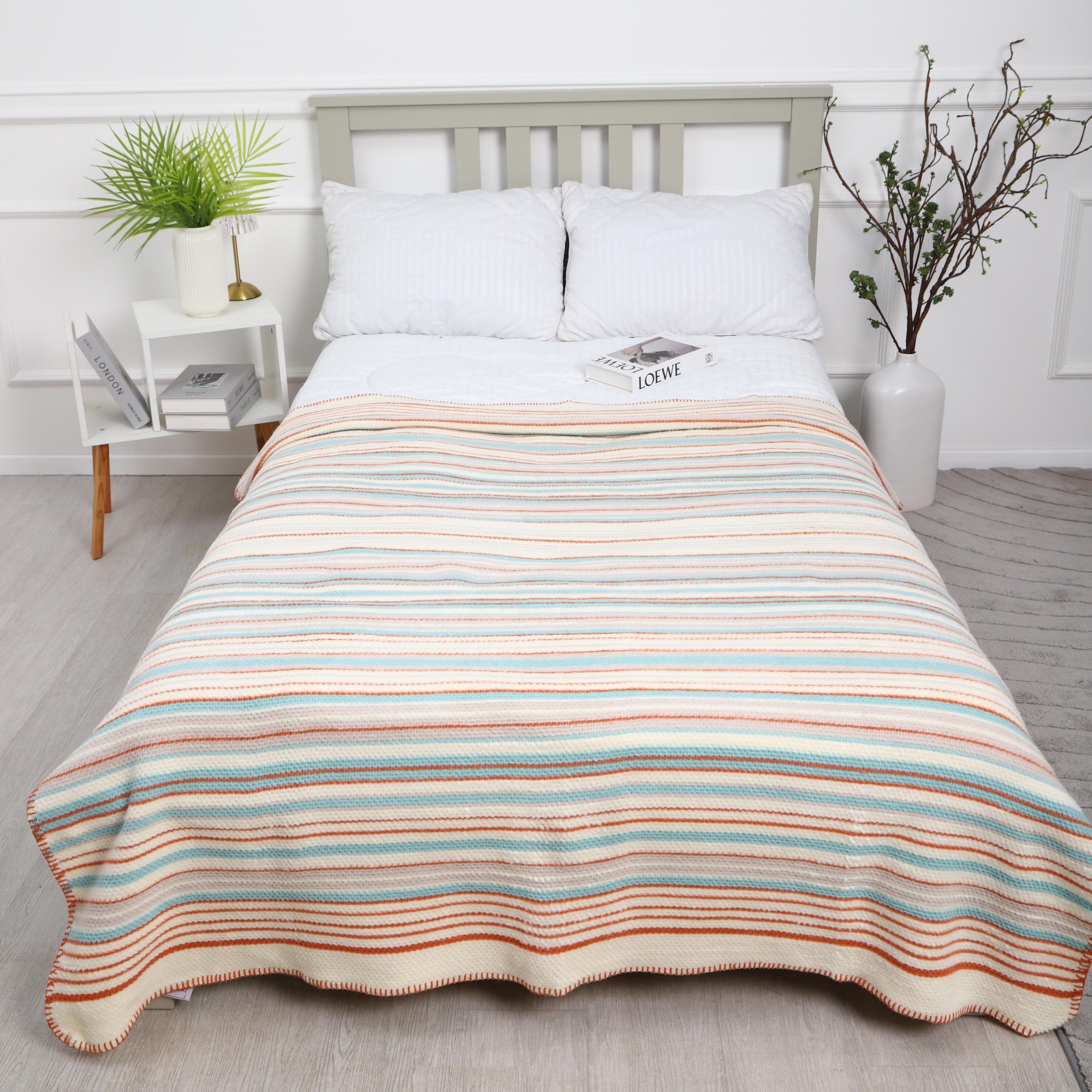 Плед Assorti Comfort Ривьера, 200х220, хлопок, голуб купить