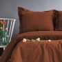 Постельное белье Issimo Home Дайзи, теракот, евро, поплин купить