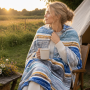 Плед Assorti Comfort Акварель, 150х200, хлопок, синий купить